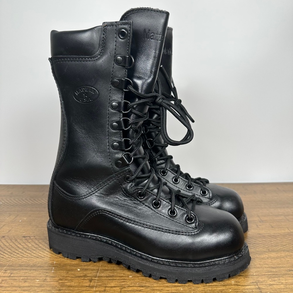 Matterhorn 1950 Boots Mens 5 M Black Leather Gore-Tex Thinsulate Vibram USA NEW